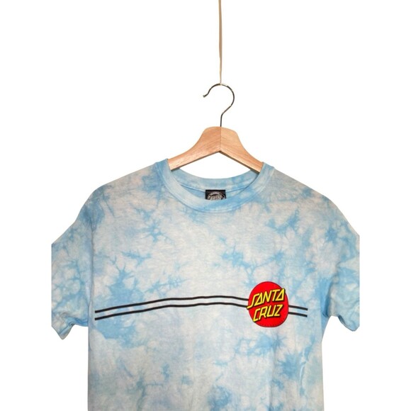 Santa Cruz Skateboarding Classic Dot  Regular Tee S Caroline Blue Crystal Wash - Picture 3 of 10